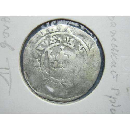 Монета 1 грош Пражский Чехия 1378-1419 Вацлав IV серебро