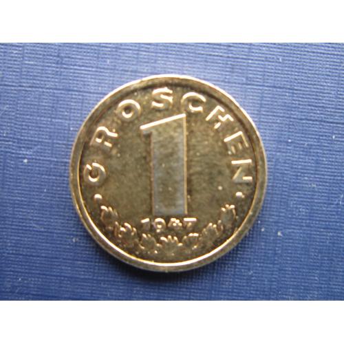 Монета 1 грошен Австрия 1947 цинк анодированная один год выпуска нечастая