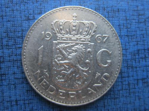 Монета 1 гульден Нидерланды 1967
