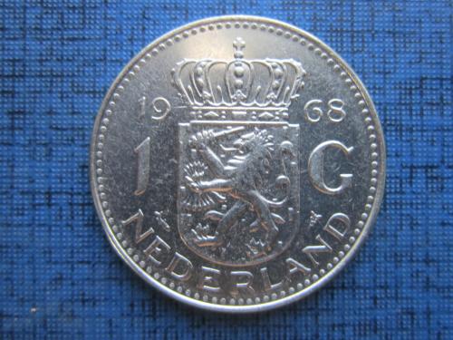 Монета 1 гульден Нидерланды 1968