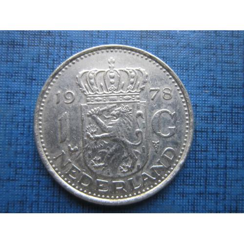 Монета 1 гульден Нидерланды 1978