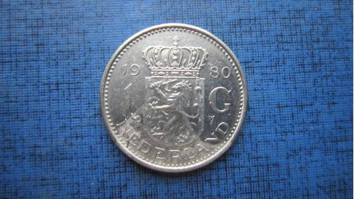 Монета 1 гульден Нидерланды 1980