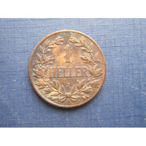 Монета 1 хеллер Немецкая Восточная Африка 1913