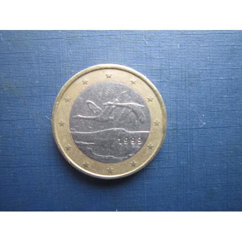 Монета 1 євро Фінляндія 1999 фауна птахи гусаки