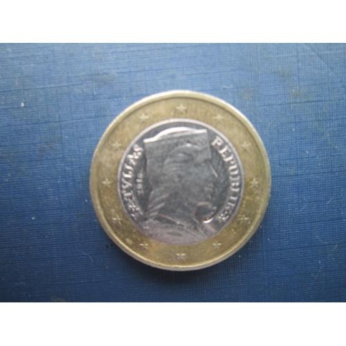 Монета 1 євро Латвія 2016