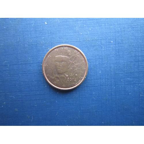 Монета 1 євроцент Франція 2014