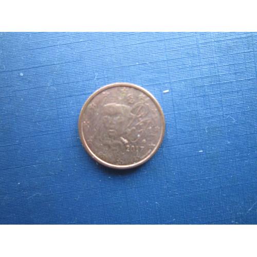 Монета 1 євроцент Франція 2017