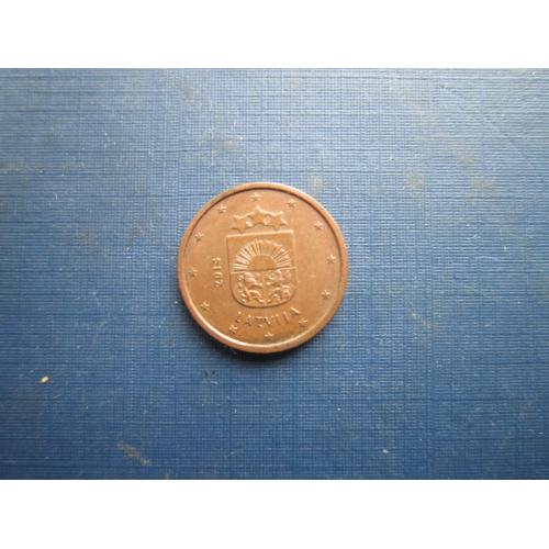 Монета 1 євроцент Латвія 2014