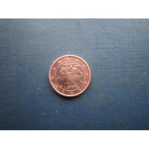 Монета 1 євроцент Литва 2016