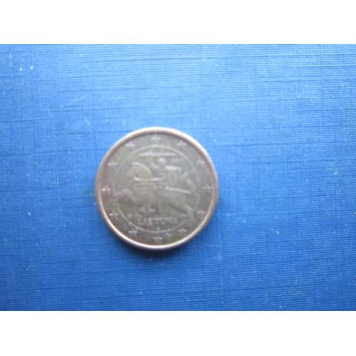 Монета 1 євроцент Литва 2017