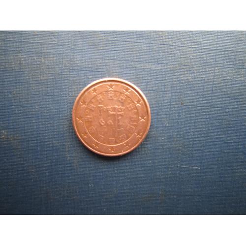 Монета 1 євроцент Португалія 2002