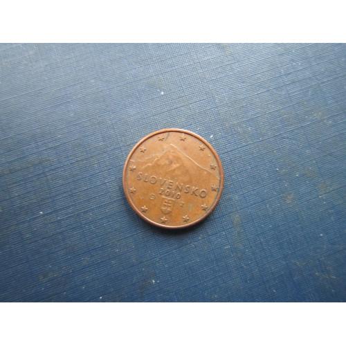 Монета 1 євроцент Словаччина 2009