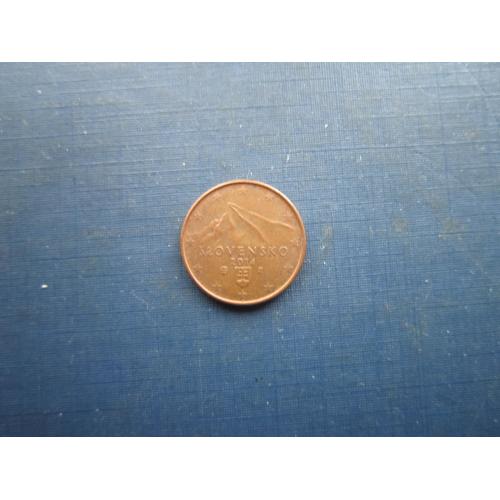 Монета 1 євроцент Словаччина 2014