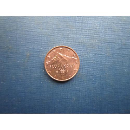 Монета 1 євроцент Словаччина 2020