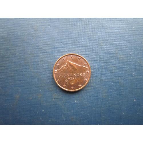 Монета 1 євроцент Словаччина 2021