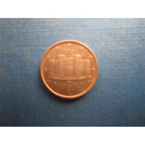 Монета 1 євроцент Італія 2016