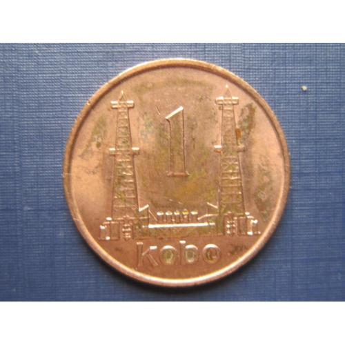 Монета 1 кобо Нигерия 1973