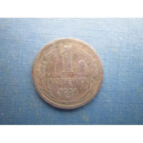 Монета 1 копейка СССР 1924 №3