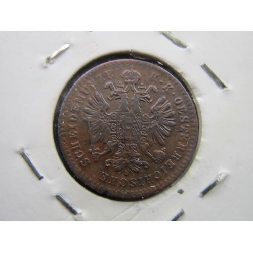 Монета 1 крейцер Австро-Венгрия 1861 А холдер