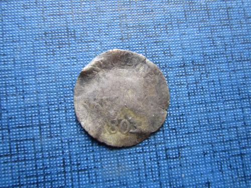 Монета 1 крейцер Германия Дармштадт 1803 серебро как есть