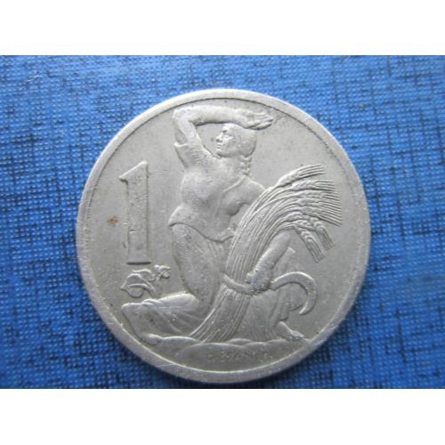 Монета 1 крона Чехословакия 1937