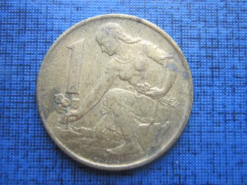 Монета 1 крона Чехословакия 1982 ЧССР