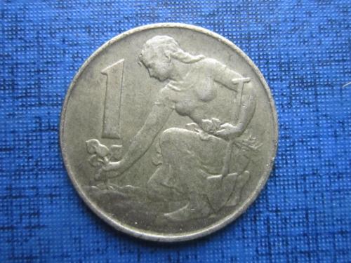 Монета 1 крона Чехословакия ЧСФР 1991