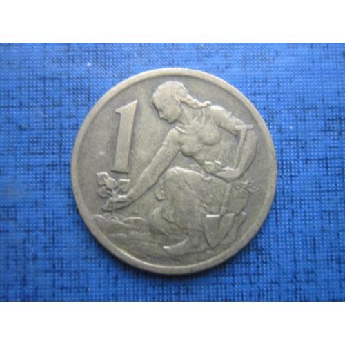 Монета 1 крона Чехословакия ЧССР 1963