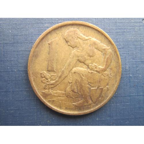 Монета 1 крона Чехословакия ЧССР 1977