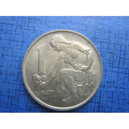Монета 1 крона Чехословакия ЧССР 1990
