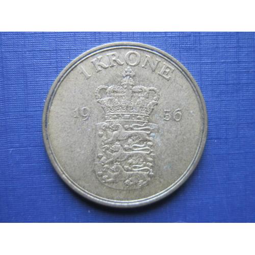 Монета 1 крона Дания 1956