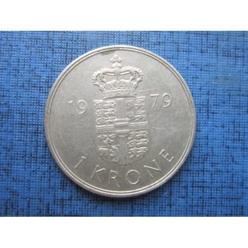 Монета 1 крона Дания 1979