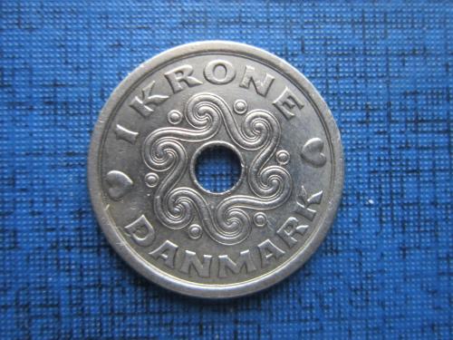 Монета 1 крона Дания 1992