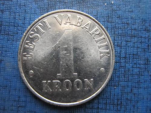 Монета 1 крона Эстония 1993