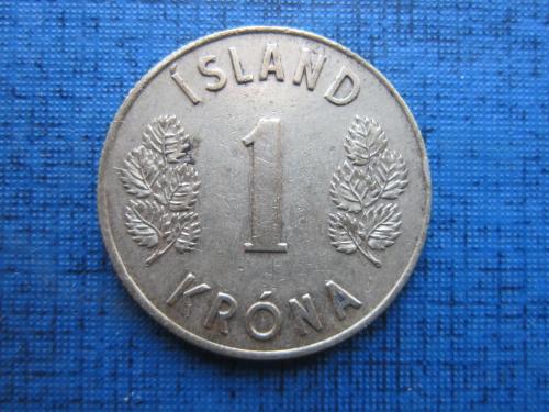 Монета 1 крона Исландия 1962