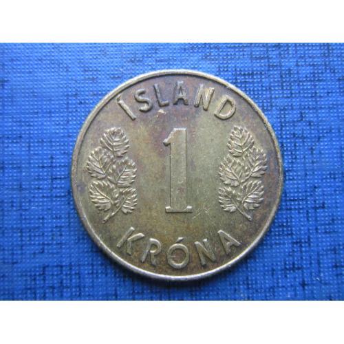 Монета 1 крона Исландия 1973