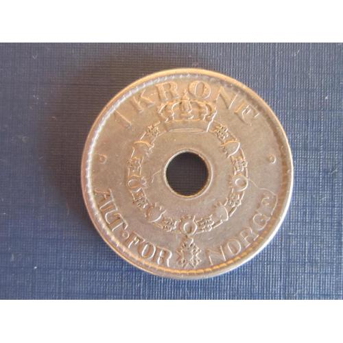 Монета 1 крона Норвегия 1950