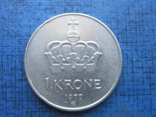 Монета 1 крона Норвегия 1979