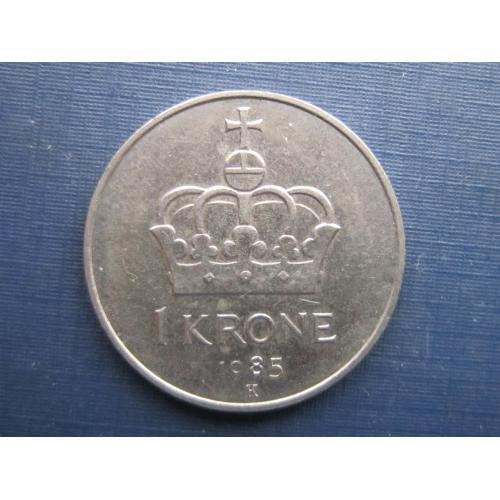 Монета 1 крона Норвегия 1985
