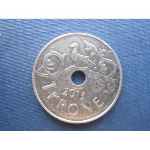 Монета 1 крона Норвегия 2015 фауна птица