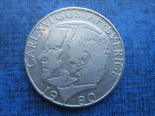 Монета 1 крона Швеция 1980