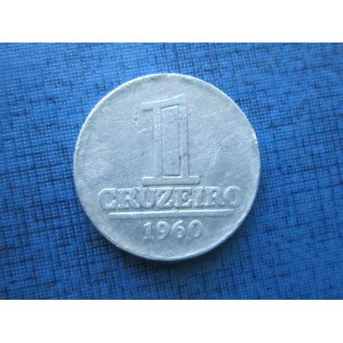 Монета 1 крузейро Бразилия 1960 алюминий