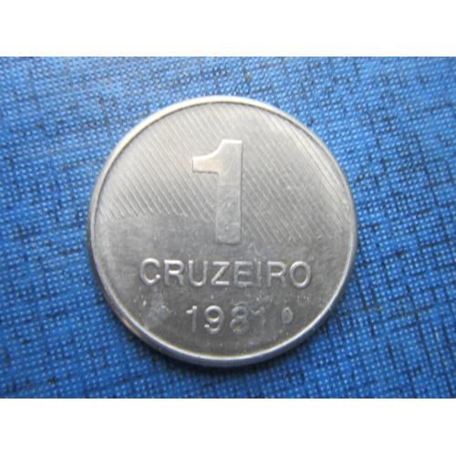 Монета 1 крузейро Бразилия 1981 сахарный тростник