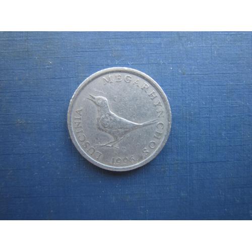 Монета 1 куна Хорватія 1996 парний рік фауна птах латинська легенда