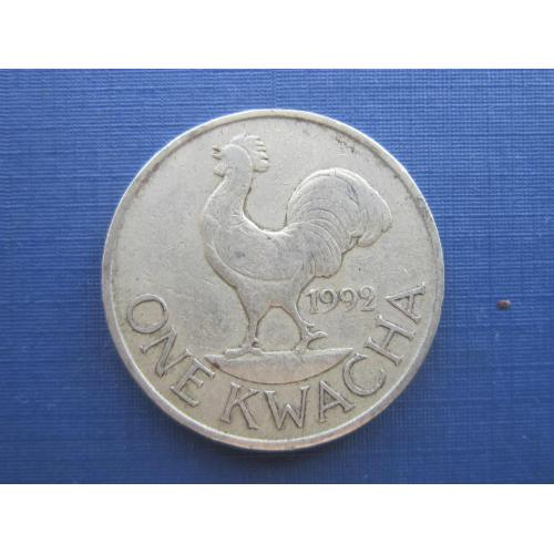 Монета 1 квача Малави 1992 фауна петух