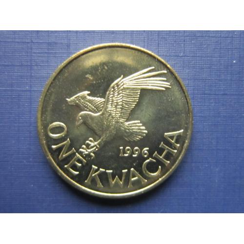 Монета 1 квача Малави 1996 фауна птица орёл
