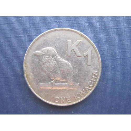 Монета 1 квача Замбия 2012 фауна птица