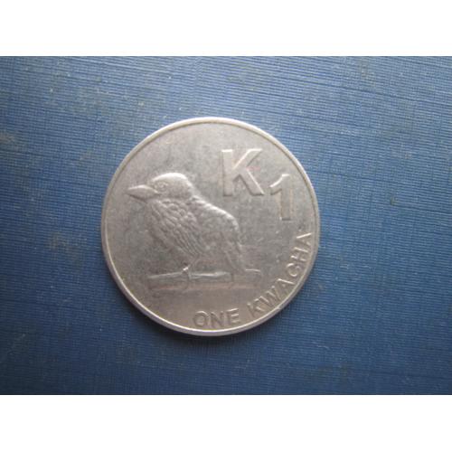 Монета 1 квача Замбія 2014 фауна птах