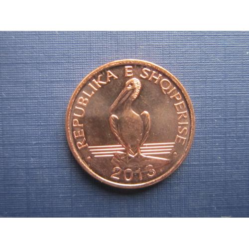 Монета 1 лек Албания 2013 фауна птица пеликан состояние