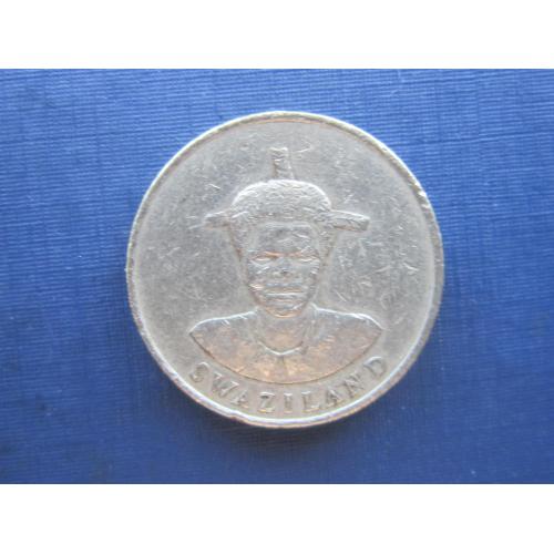 Монета 1 лилангели Свазиленд 1986